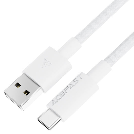 USB-A to USB-C Data and Charging Cable Acefast C18-04, 18W, 1.2m, White