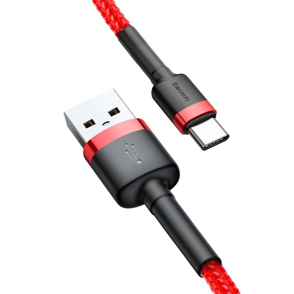 Daten- und Ladekabel USB-A - USB-C Baseus Cafule, 18W, 3m, Rot CATKLF-U09