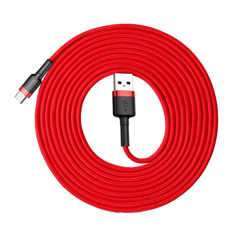 Daten- und Ladekabel USB-A - USB-C Baseus Cafule, 18W, 3m, Rot CATKLF-U09