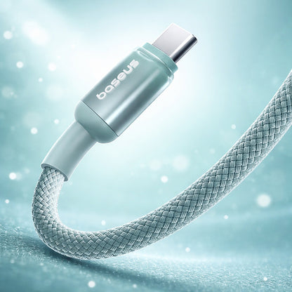 Baseus Discolor USB-A to USB-C Data and Charging Cable, 100W, 2m, Blue Green E0418500