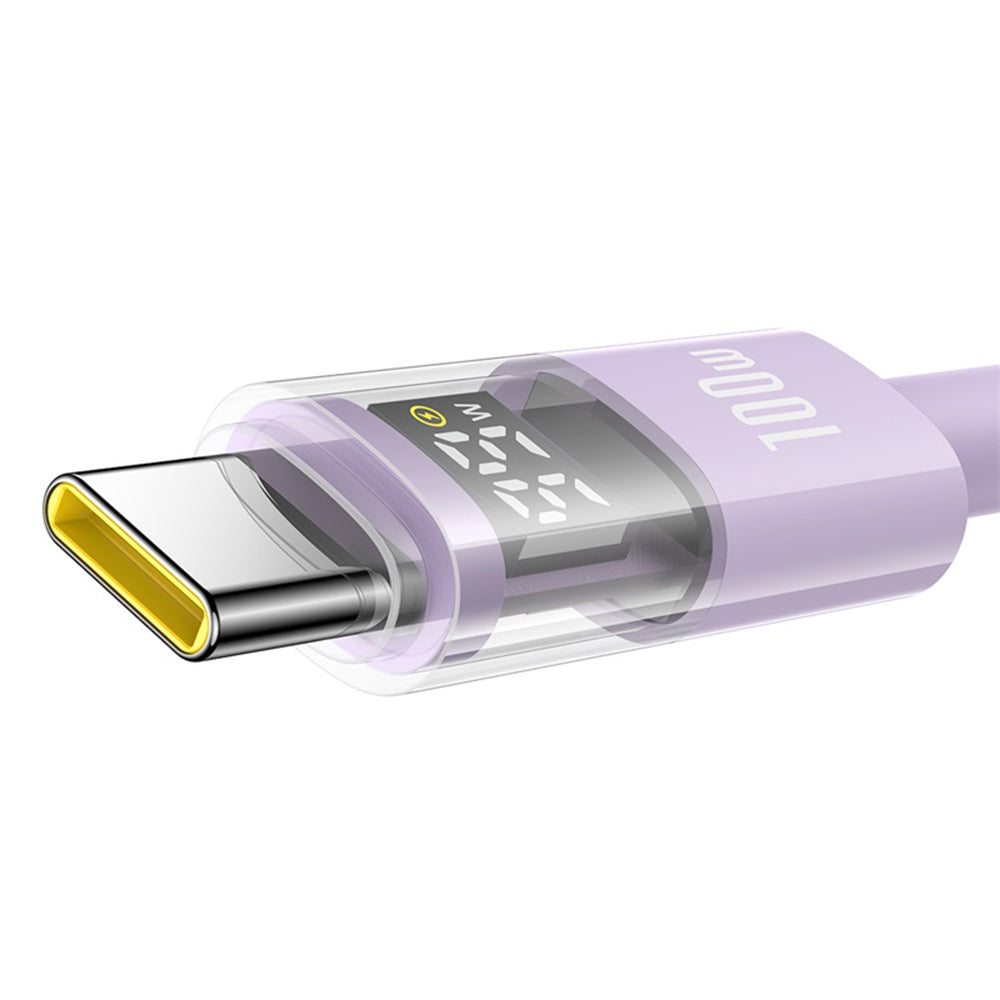 Daten- und Ladekabel USB-A - USB-C Baseus Display 2, 100W, 1m, Lila P10382701511-00