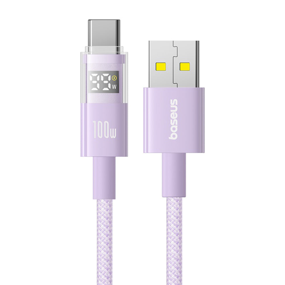Daten- und Ladekabel USB-A - USB-C Baseus Display 2, 100W, 1m, Lila P10382701511-00