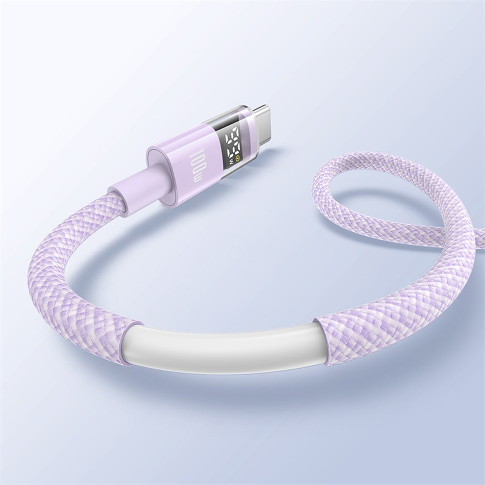 Daten- und Ladekabel USB-A - USB-C Baseus Display 2, 100W, 1m, Lila P10382701511-00