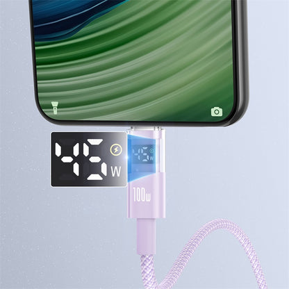 Daten- und Ladekabel USB-A - USB-C Baseus Display 2, 100W, 1m, Lila P10382701511-00