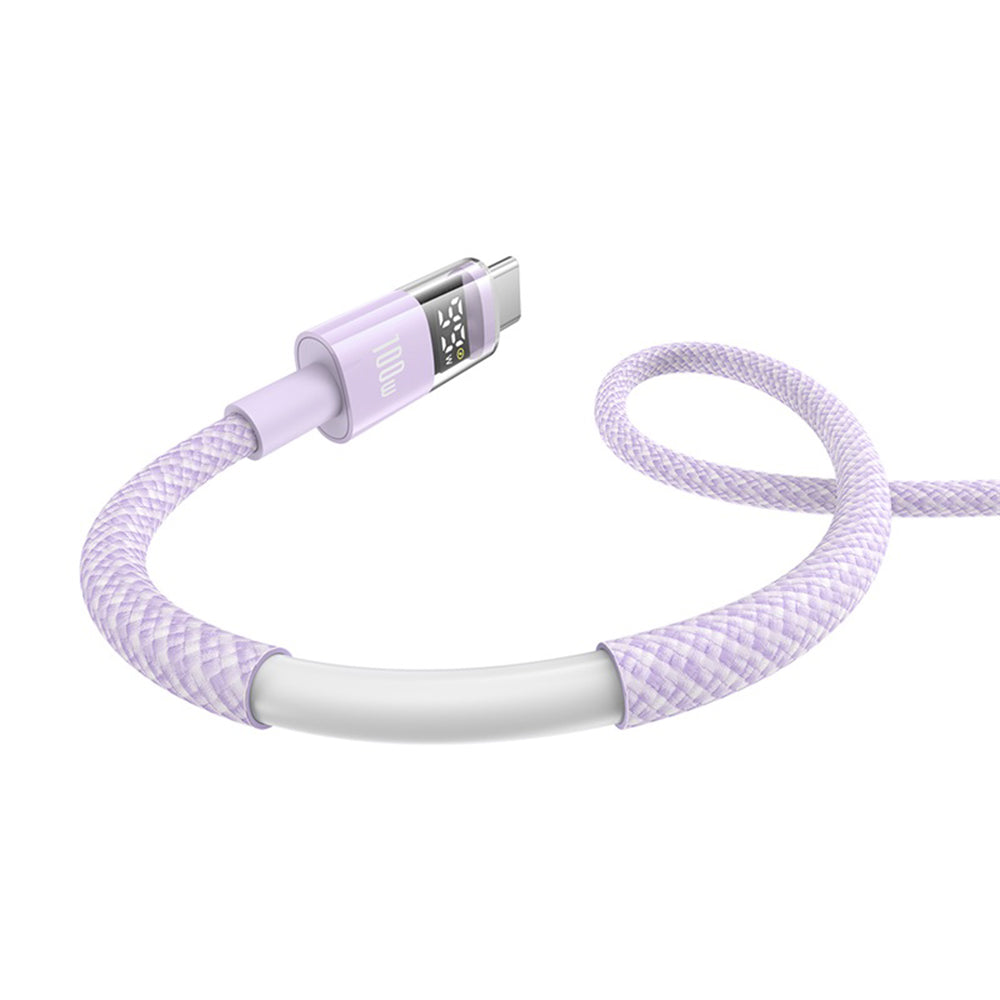 Daten- und Ladekabel USB-A - USB-C Baseus Display 2, 100W, 2m, Lila P10382701511-01