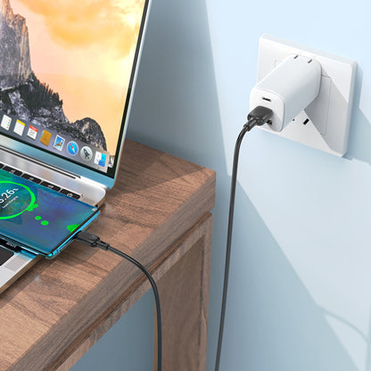 Daten- und Ladekabel USB-A - USB-C Borofone BX113 Lenny, 18W, 1m, Schwarz