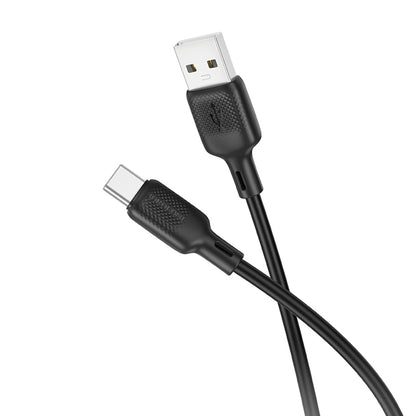 Daten- und Ladekabel USB-A - USB-C Borofone BX113 Lenny, 18W, 1m, Schwarz