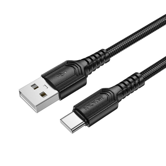 Daten- und Ladekabel USB-A - USB-C Borofone BX116 Certain, 18W, 1m, Schwarz