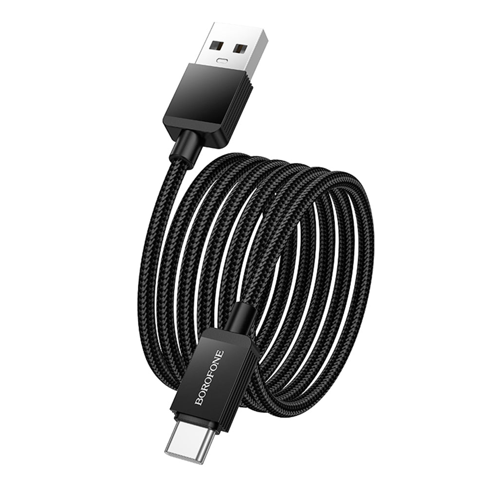 Daten- und Ladekabel USB-A - USB-C Borofone BX120 Placer, 18W, 1m, Schwarz