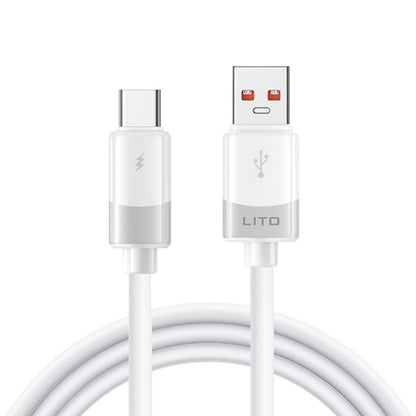 Daten- und Ladekabel USB-A - USB-C Lito LD07, 18W, 1m, Weiß