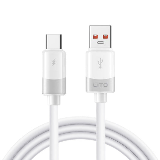 Daten- und Ladekabel USB-A - USB-C Lito LD07, 18W, 1m, Weiß