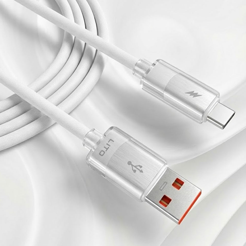 Daten- und Ladekabel USB-A - USB-C Lito LD07, 18W, 1m, Weiß
