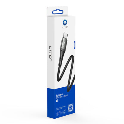 Daten- und Ladekabel USB-A - USB-C Lito LD08T, 18W, 1m, Schwarz