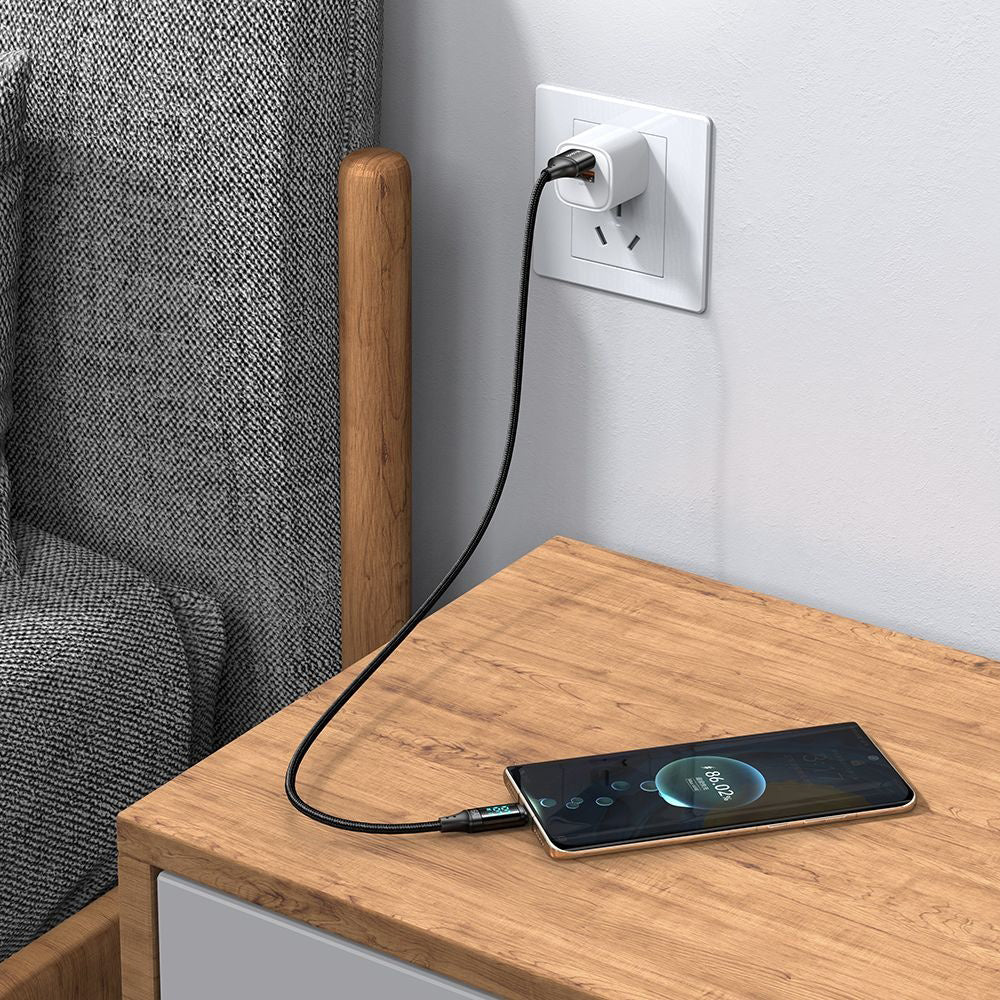 Daten- und Ladekabel USB-A - USB-C McDodo CA-1080 Display, 66W, 1.2m, Schwarz