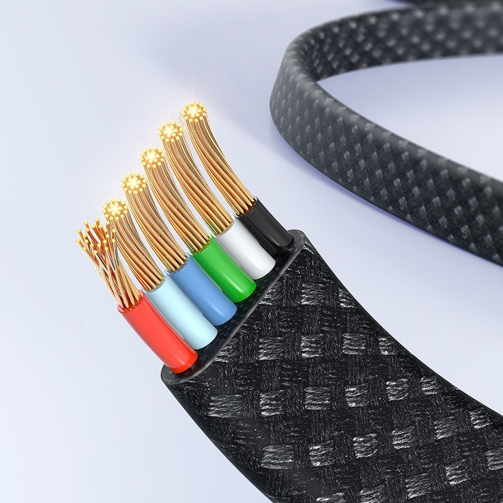 USB-A to USB-C McDodo CA-4980 Rythm Display Data and Charging Cable, 100W, 1.2m, Black