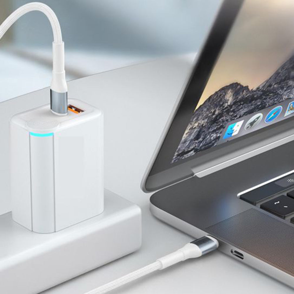 USB-C - Lightning Daten- und Ladekabel 3MK Hyper N, 27W, 2m, Weiß