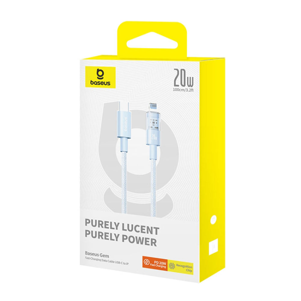 Daten- und Ladekabel USB-C - Lightning Baseus Gem, 20W, 1m, Blau P10373001311-00