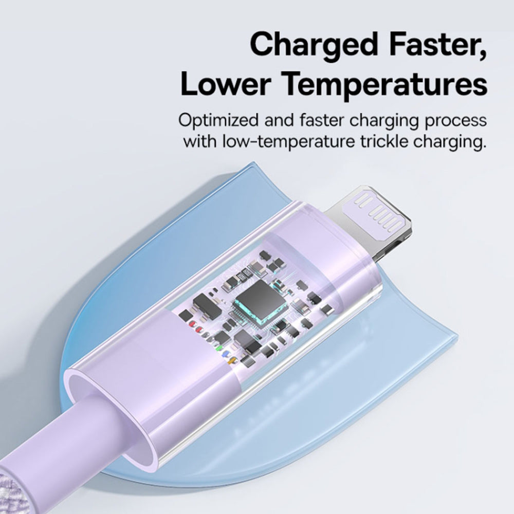 Daten- und Ladekabel USB-C - Lightning Baseus Gem, 20W, 1m, Lila P10373001511-00