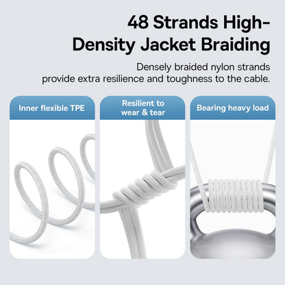 USB-C to Lightning Baseus Gem Data and Charging Cable, 20W, 2m, White P10373001211-01