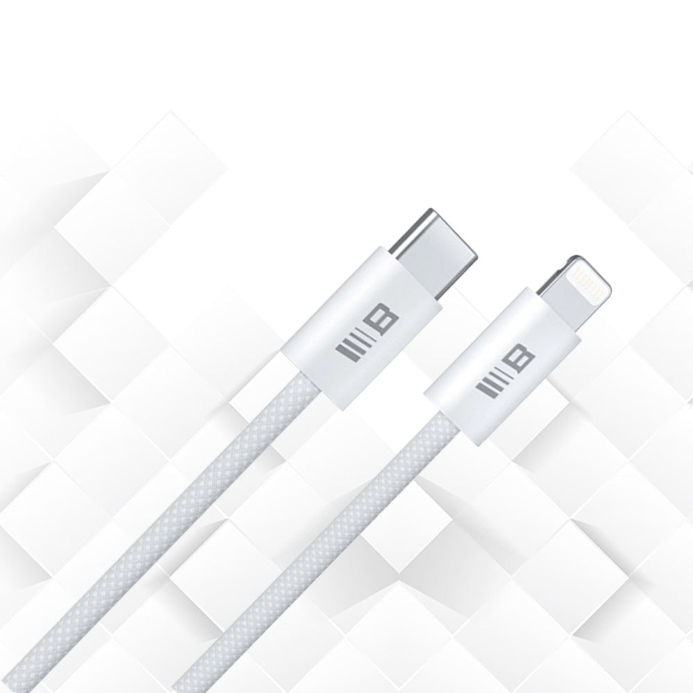 USB-C - Lightning Lade- und Datenkabel Blueo, 20W, 1.2m, Weiß