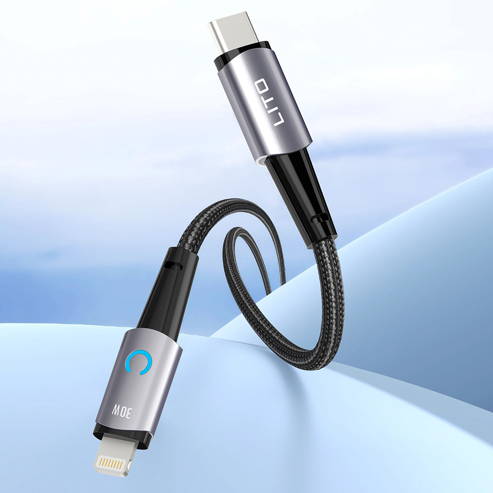 Daten- und Ladekabel USB-C - Lightning Lito LD10CL, 30W, 1m, Schwarz