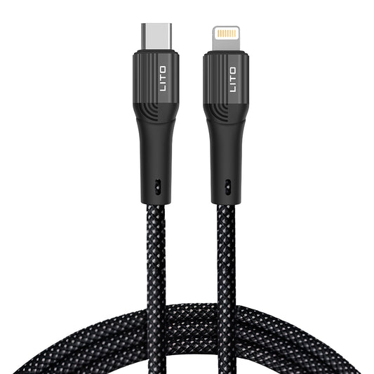 USB-C to Lightning Data and Charging Cable Lito LD14CL, 30W, 1m, Black
