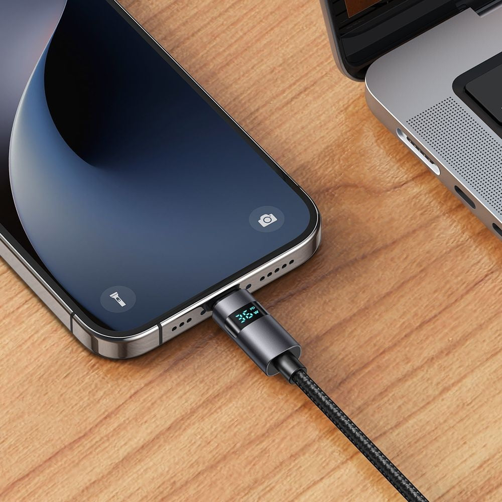 USB-C - Lightning Lade- und Datenkabel McDodo CA-6570 Display, 36W, 1.2m, Schwarz