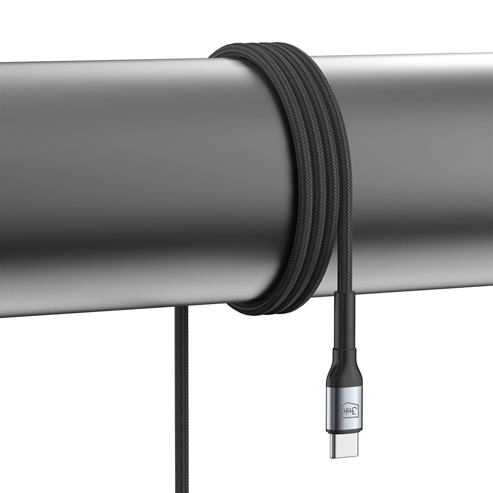 Daten- und Ladekabel USB-C - USB-C 3MK Hyper N, 100W, 1m, Schwarz