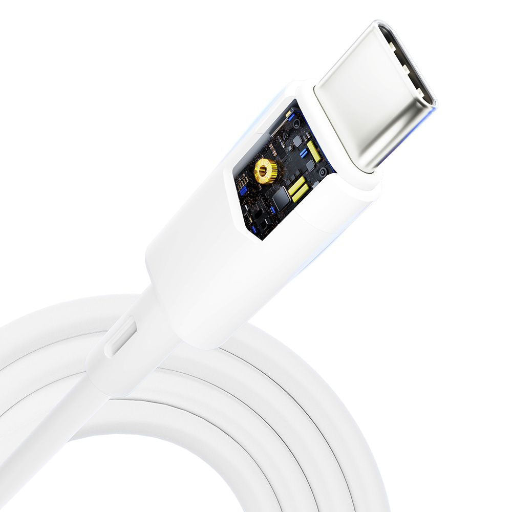 USB-C Daten- und Ladekabel - USB-C 3MK Hyper Silicone, 60W, 1m, Weiß