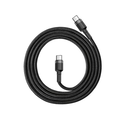 Daten- und Ladekabel USB-C - USB-C Baseus Cafule, 60W, 2m, Set 3 Stück, Schwarz S0TV002132