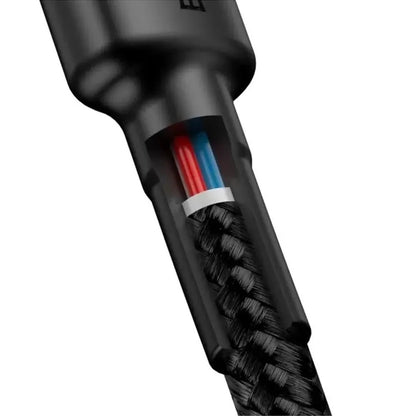 Daten- und Ladekabel USB-C - USB-C Baseus Cafule, 60W, 2m, Set 3 Stück, Schwarz S0TV002132