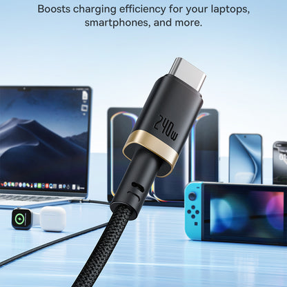 USB-C Daten- und Ladekabel - USB-C Baseus Dura, 240W, 1m, Gold Schwarz P10377803U03-00
