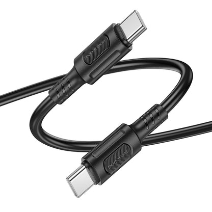 USB-C Daten- und Ladekabel - USB-C Borofone BX111 Feliz, 60W, 1m, Schwarz