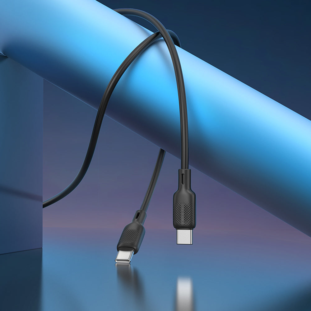 USB-C Data and Charging Cable - USB-C Borofone BX113 Lenny, 60W, 2m, Black