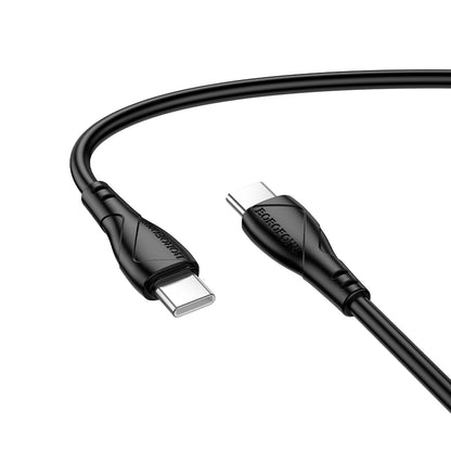 USB-C Daten- und Ladekabel - USB-C Borofone BX121 Energy, 60W, 1m, Schwarz
