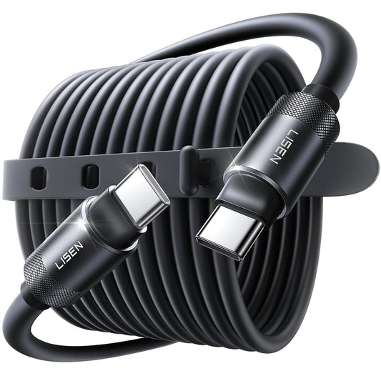 Daten- und Ladekabel USB-C - USB-C Lisen L115, 100W, 3m, Schwarz YL0125040001
