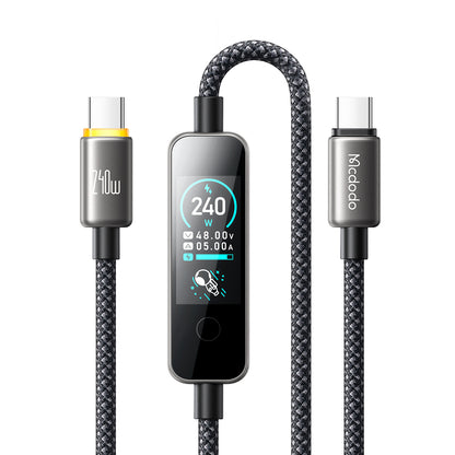 USB-C Data and Charging Cable - USB-C McDodo CA-8750 Display, 240W, 1.2m, Black