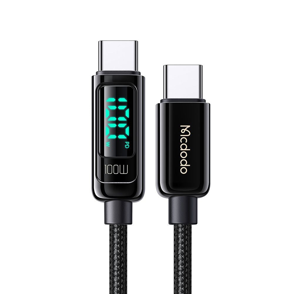 USB-C - USB-C Daten- und Ladekabel McDodo CA-8820 Display, 100W, 1.2m, Schwarz