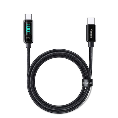 USB-C - USB-C Daten- und Ladekabel McDodo CA-8820 Display, 100W, 1.2m, Schwarz