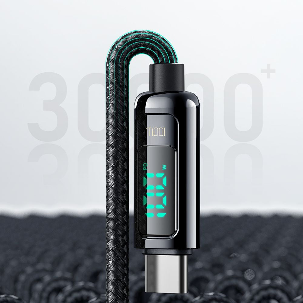 USB-C - USB-C Daten- und Ladekabel McDodo CA-8820 Display, 100W, 1.2m, Schwarz