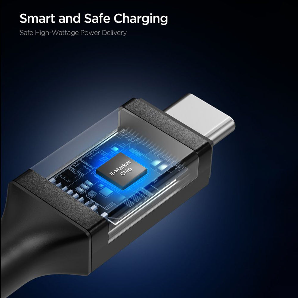 USB-C Daten- und Ladekabel - USB-C Spigen EB10010CC, 100W, 1m, Schwarz ACA09459