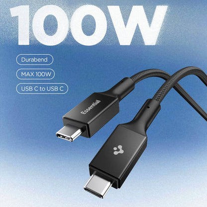 USB-C Daten- und Ladekabel - USB-C Spigen EB10010CC, 100W, 1m, Schwarz ACA09459