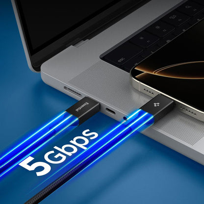 USB-C Daten- und Ladekabel - USB-C Spigen EB10010CC, 100W, 1m, Schwarz ACA09459