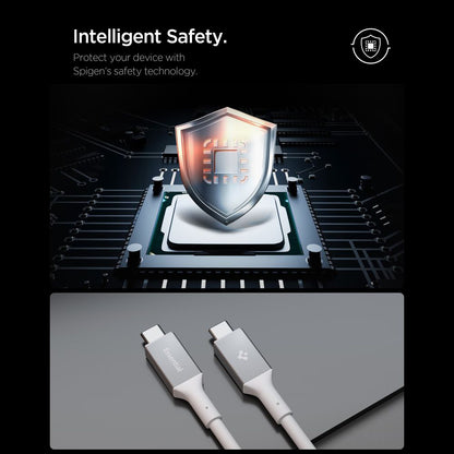 Daten- und Ladekabel USB-C - USB-C Spigen EB10020CC, 100W, 2m, Weiß