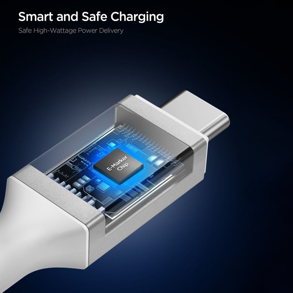 Daten- und Ladekabel USB-C - USB-C Spigen EB24015CC, 240W, 1,5m, Weiß ACA10422