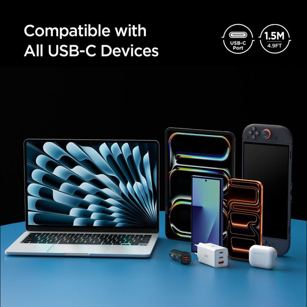 Daten- und Ladekabel USB-C - USB-C Spigen EB24015CC, 240W, 1,5m, Weiß ACA10422