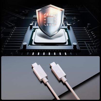 USB-C Daten- und Ladekabel - USB-C Spigen EB6015CC, 60W, 1,5m, Weiß ACA10416