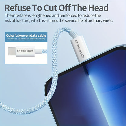 Daten- und Ladekabel USB-C - USB-C Techsuit PCB114D, 60W, 1m, Rosa