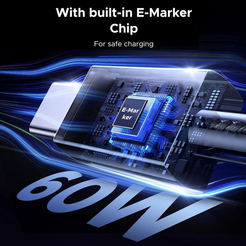 USB-C Daten- und Ladekabel - USB-C UGREEN L524, 60W, 1m, Grau