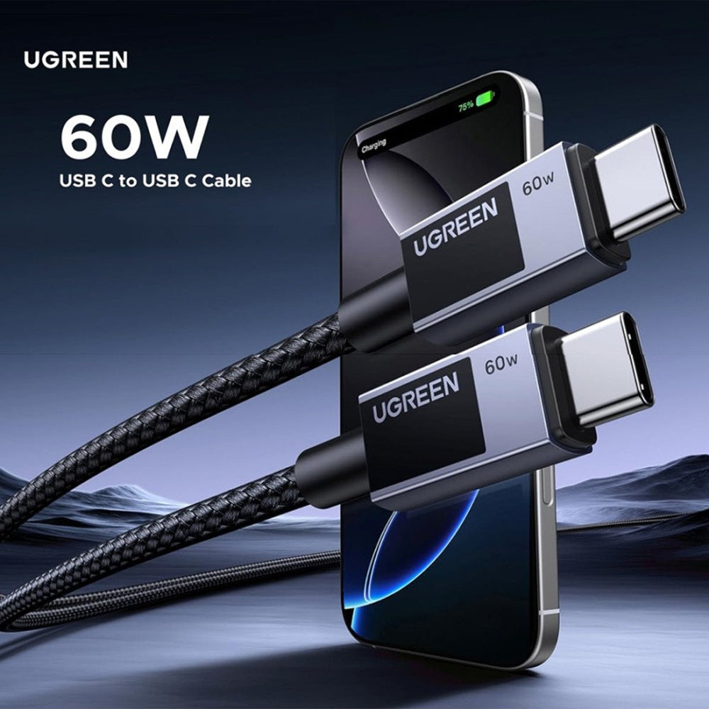 USB-C Daten- und Ladekabel - USB-C UGREEN L524, 60W, 1m, Grau